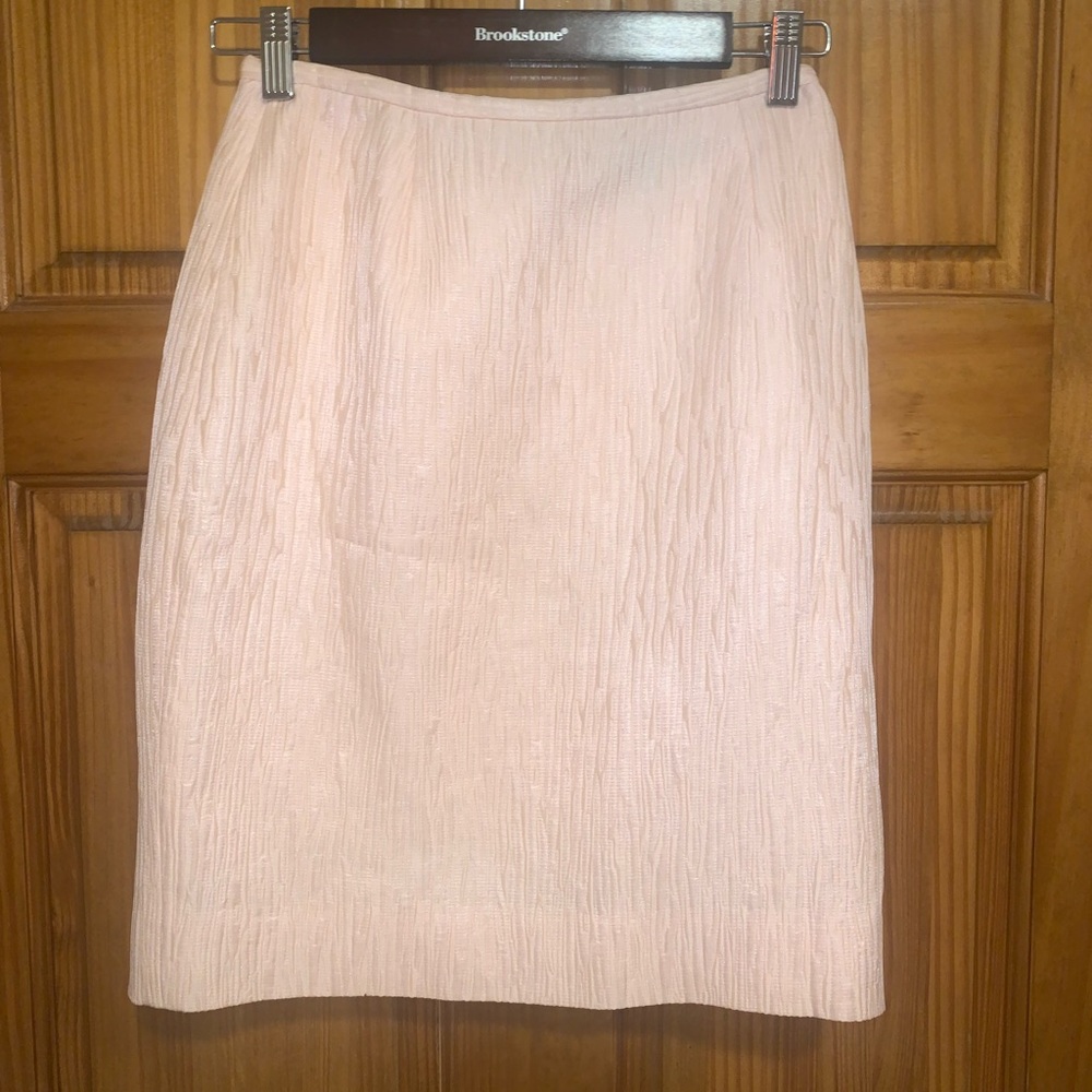 Lafayette 148 Peach Cotton/Silk Blend Skirt